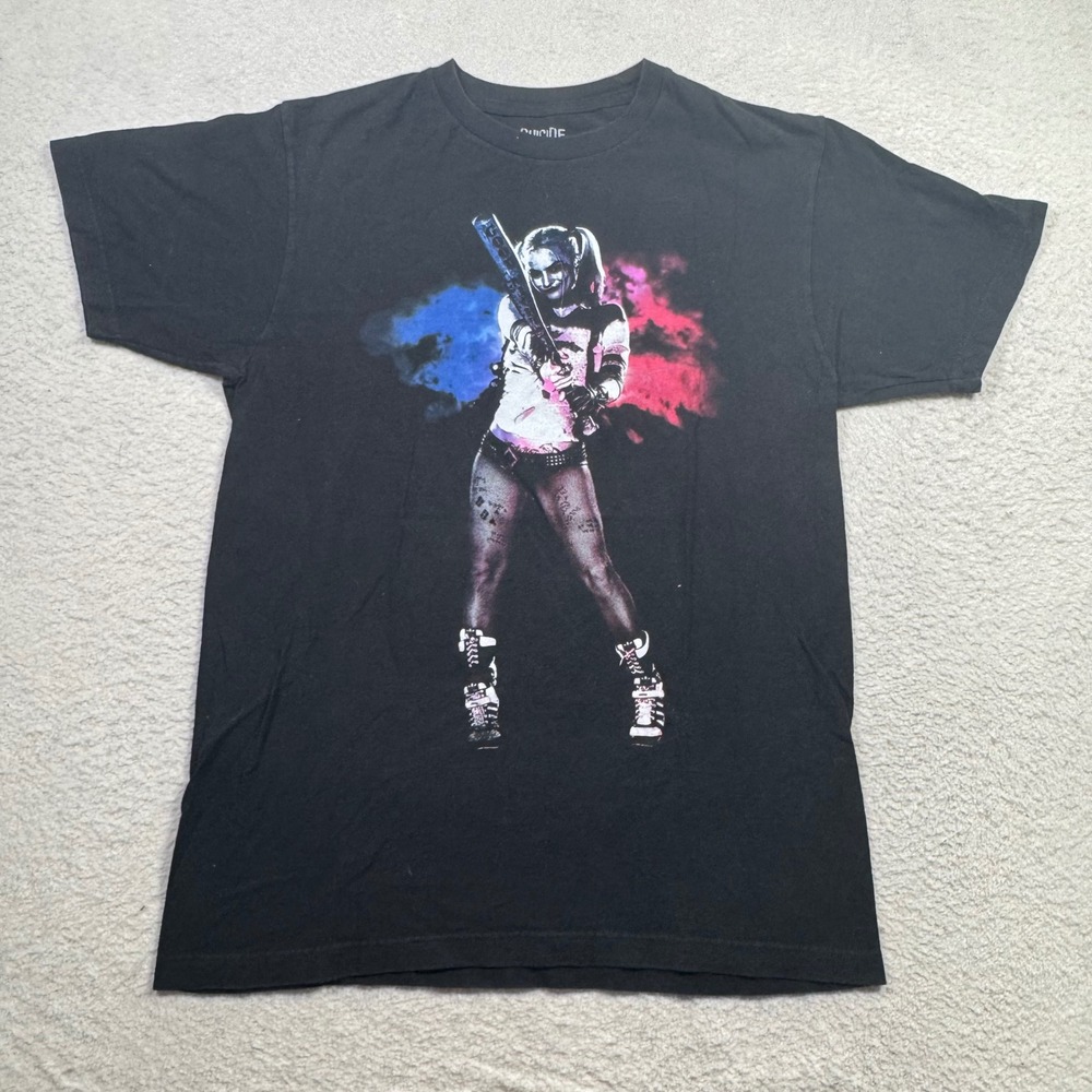 Suicide Squad Harley Quinn T-Shirt Mens Medium Black Good DC Comics 2017